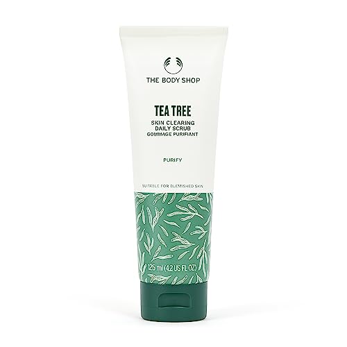 The Body Shop Tea Tree Squeaky-Clean Scrub unisex, Tea Tree Gesichtspeeling 100 ml, 1er Pack (1 x 100 ml) im Sale