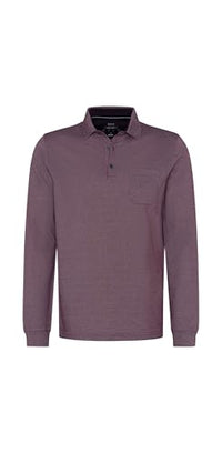 Thumbnail for Brax Herren Style Pharell J Polo Langarm Cotton Mix Pullover, Grape, Large im Sale
