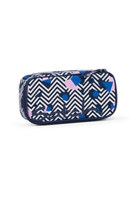 Thumbnail for satch pencil case extra large including divider, zipped compartment, pen holder, set square, window for timetable, Stoney Mony - White on sale
