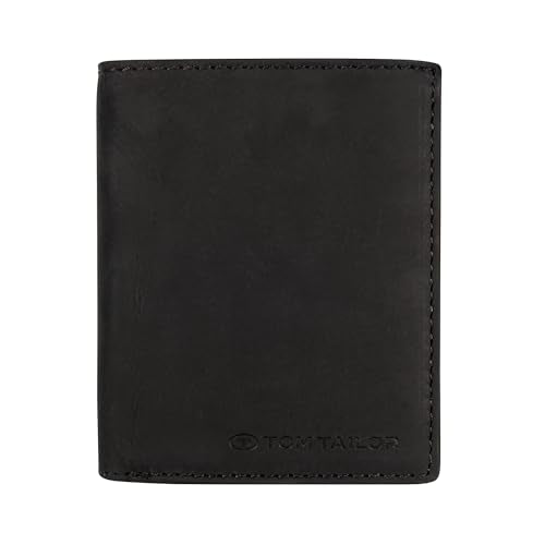 TOM TAILOR Ron Herren Geldbörse Hochformat RFID Leder Mittelgroß Schwarz im Sale