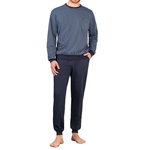 hajo Men's Pyjamas - Premium Cotton, Smoke Blue, 60 on Sale