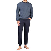 Thumbnail for hajo Men's Pyjamas - Premium Cotton, Smoke Blue, 60 on Sale
