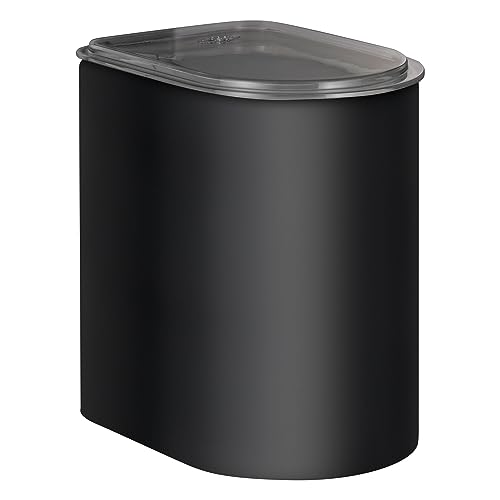 Wesco storage container LOFT 2.2 liters made of high-quality sheet steel with acrylic lid in matt black - food-safe - airtight - ideal for drawers on sale