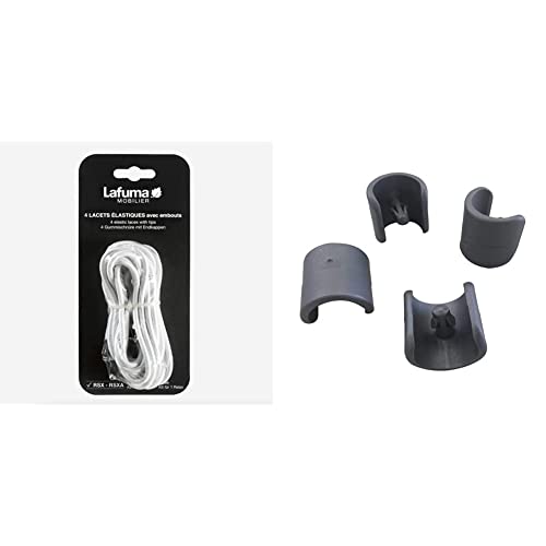 Lafuma Gummischnur-Set mit Endkappen für RSX/RSXA, 4 Schnüre, weiß & 4 Fußschoner für Relax-Liegestühle, 20 mm Durchmesser, Anthrazit, LFM2843-1229 im Sale