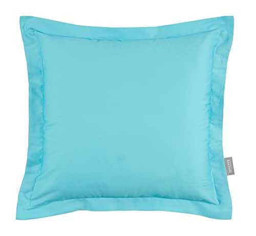 Bassetti Uni pillowcase for bed linen made of 100% cotton satin in the color Aquamarina 1202, dimensions: 40x40 cm - 9324945 on sale