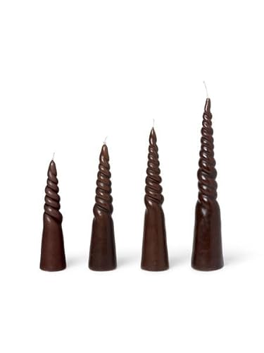 Ferm Living Braided Wooden Tree-Shaped Candles for Wedding, Party, Home Decoration, 4 Pieces on Sale