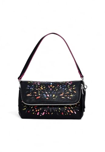 Desigual Women's Accessories PU Across Body Bag, Black im Sale