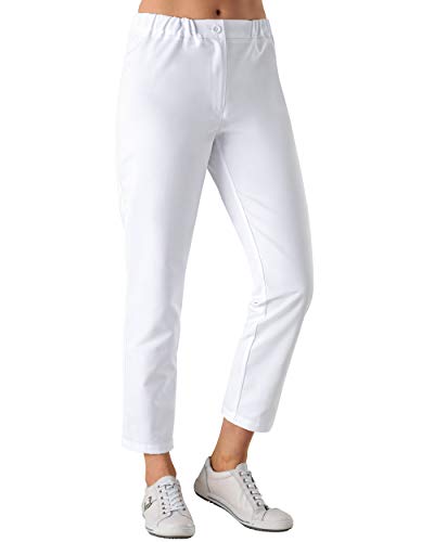 CLINIC DRESS Hose für Damen 7/8 Länge lässige Beinweite Schrittlänge ca. 70 cm 2 Gesäßtaschen Relaxed fit 95 Grad Wäsche weiß 38 im Sale