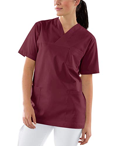 CLINIC DRESS Schlupfkasack Unisex-Schlupfkasack Brusttasche V-Ausschnitt Kasack für Damen und Herren 60° Wäsche pink im Sale