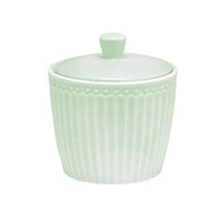 Thumbnail for GreenGate Ceramic Sugar Bowl Alice Green Sugar Pot Everyday Tableware Pale Green Can