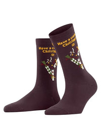 Thumbnail for Burlington Damen Socken X-Mas Cracker W So Baumwolle gemustert 1 Paar, Rot Barolo 8526, 36-41 im Sale