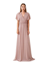 Thumbnail for Rinascimento Atelier-Kleid mit plissiertem Mieder in Rosa im Sale