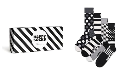 Happy Socks Classic Black & Whites Gift Set Half Socks 4 Pairs im Sale