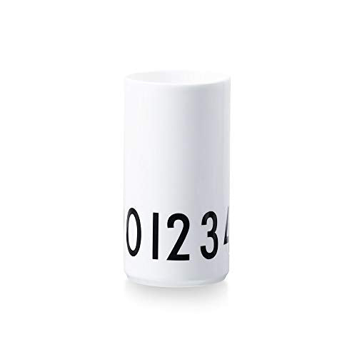 Design Letters Porcelain Vase, Fine Bone China, White, One Size on Sale