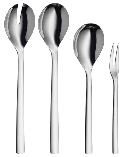 WMF Nuova Servierteile Set 4-teilig, Salatbesteck, Servierlöffel, Serviergabel, Cromargan Edelstahl poliert, spülmaschinengeeignet im Sale