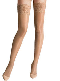 Thumbnail for Wolford Damen Satin Touch 20 Stay-Up Strumpfhose, 20 DEN, Beige (Gobi 4365), Large im Sale