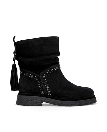 Alma en Pena. Flache Stiefeletten aus Leder für Damen., Schwarz , 41 EU im Sale