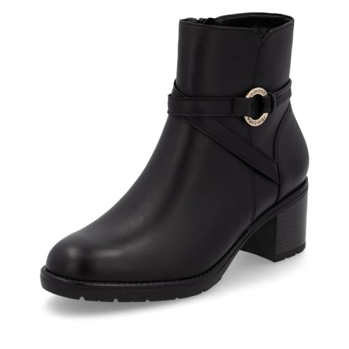 Remonte Damen Chelsea Boots D2A73, Frauen Stiefeletten,lose Einlage,uebergangsstiefel,lederstiefel,Stiefel,Bootee,Booties,schwarz (00),39 EU im Sale