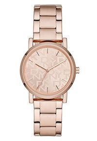 Thumbnail for DKNY Damski zegarek Soho z trzema wskazówkami ze stopu metali, rozmiar koperty 34 mm, Różowe złoto im Sale