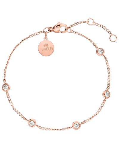 Purelei Spotlight Armband (Gold) – Elegantes, verspieltes Damen Armband – Edelstahl – Verstellbare Länge 16-19cm – Hawaiianisch inspiriert & wasserfest im Sale