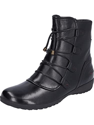 Josef Seibel women's lace-up ankle boots Naly 62, width G (normal), transitional boots, lace-up boots, zipper, black-combo, 38 EU on sale