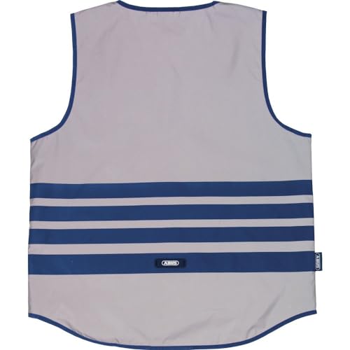 ABUS Lumino Urban Vest - fully reflective safety vest for better visibility at night - for adults - with zipper - silver on sale