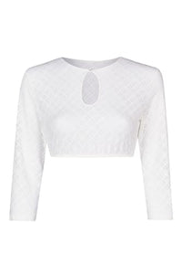 Thumbnail for Nina von C Dirndlbluse Mel Rauten Spitze | Damen Dirndl-Bluse Tropfen-Ausschnitt 3-4-Arm | schwarz 44 im Sale