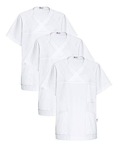 CLINIC DRESS Schlupfkasack - 3er Pack Herren Kasack V-Ausschnitt 95 Grad Wäsche SPARPACK Petrol im Sale