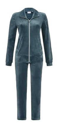 Thumbnail for Ringella velour suit with zipper color cypress, on sale