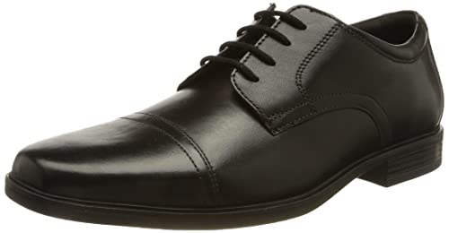Clarks Herren Howard Cap Oxford, Black Leather, 43 EU im Sale