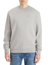 Thumbnail for Scotch & Soda Herren Essential Badge Logo Crewneck Sweatshirt, Grey Melange, im Sale