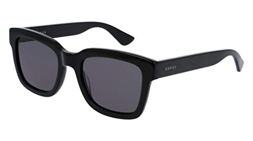 Gucci Men's GG0001S 001 Sunglasses, Black (Black/Smoke), 52 on Sale