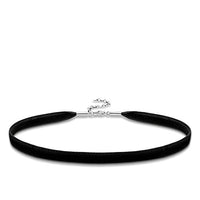 Thumbnail for Thomas Sabo Damen Kette Choker Samt Schwarz 925 Sterling Silber KE1728-331-11-L36v im Sale