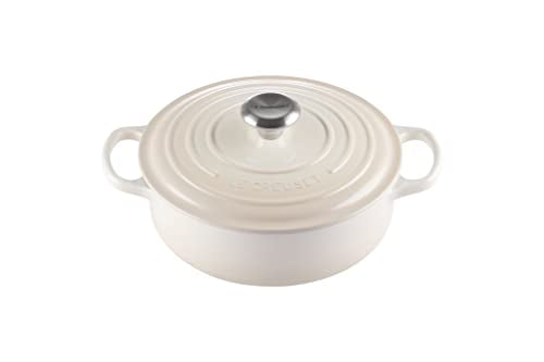Le Creuset Gourmet Cast Iron Casserole, 24 cm, Meringue, 21179247164430 on Sale