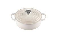 Thumbnail for Le Creuset Gourmet Cast Iron Casserole, 24 cm, Meringue, 21179247164430 on Sale