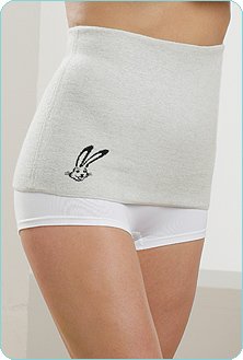 Back warmer with LogoHase size XL natural melange on sale
