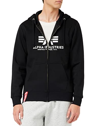 Alpha Industries Herren Basic Zip Hoody Kapuzensweat Für Kapuzenpullover, Verde Oscuro, EU im Sale