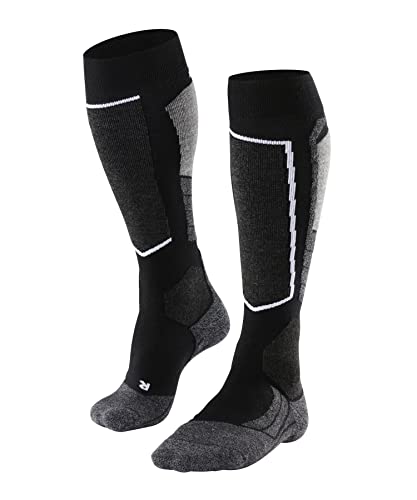 FALKE Men's Ski Socks SK2 Intermediate KH Wool Functional Material Warm Thick 1 Pair, Black (Black-Mix 3010), 46-48 on Sale