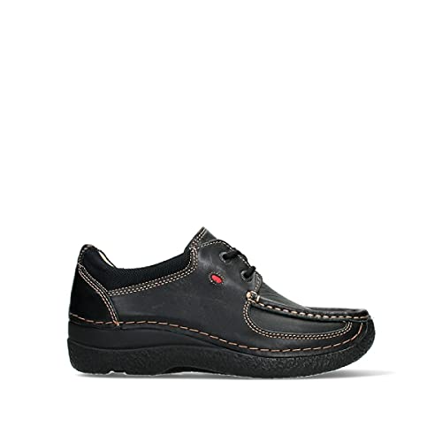 Wolky Comfort Schnürschuhe Roll Shoe - 30000 Leder schwarz - 36 im Sale