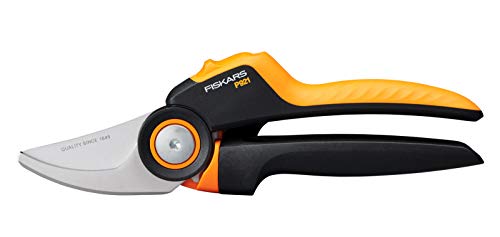 Fiskars Bypass-Gartenschere L, X-series PowerGear, P961, Mit Rollgriff, Für frische Äste und Zweige, Antihaftbeschichtet, Edelstahl-Klingen, Länge: 22,2 cm, Schwarz/Orange, 1057175 im Sale