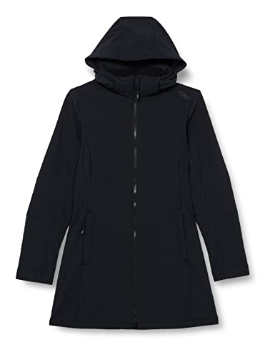 CMP - Damen-Softshellparka mit abnehmbarer Kapuze, Schwarz, D44 im Sale