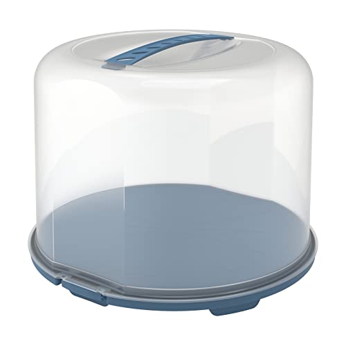 Rotho Fresh cake dome, food-safe plastic (PP) BPA-free, blue/transparent, (35.5 x 34.5 x 26.0 cm) on sale