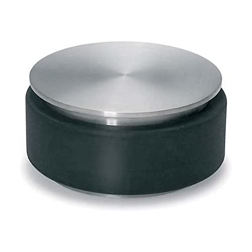 blomus -STOP- Türstopper aus Edelstahl, 1 KG schwere Ausführung, gummiert für jeden Untergrund, Türpuffer, hochwertige Verarbeitung (H / B / T: 4,5 x 9 x 9 cm, Edelstahl, 68307), Silber im Sale