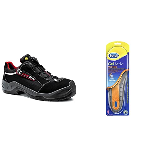 ELTEN Sicherheitsschuhe SENEX BOA ESD S3, Damen und Herren, Textil, Aluminiumkappe (leichter als Stahlkappe), leicht, sportlich, Schwarz/Rot, im Sale