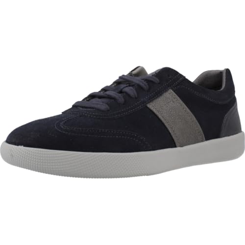 Geox Men's U RIETI A Sneaker, Navy/DK Stone, EU on sale
