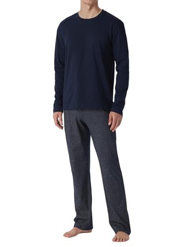 Schiesser Herren Schlafanzug lang - Nightwear Set, Blau_159633, 110 Tall im Sale