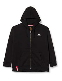 Thumbnail for Alpha Industries Basic Zip Hoody SL Men's Black Hoodie on Sale