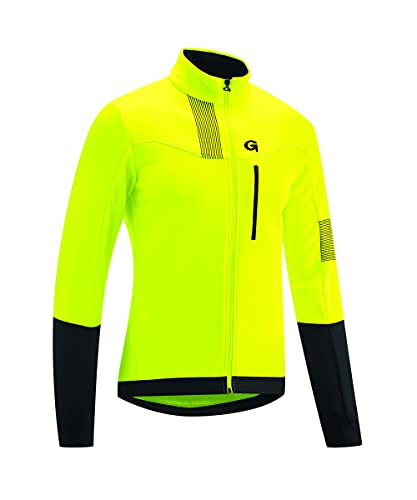 Gonso Valaff, Herren Fahrradjacke, Wasserabweisende Softshelljacke, Winddicht, G-Shell für optimale Wärmeisolierung, Enganliegende Passform, PFC-frei, Schwarz, im Sale