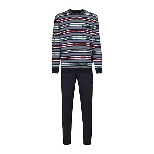 Götzburg Herren Pyjama blau quergestreift 56 im Sale