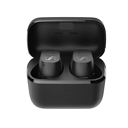 Sennheiser CX True Wireless Earbuds — In-Auric BT earbuds for music and calls, passive noise cancellation, customizable touch controls, deep bass, IPX4, 27-hour battery, black, small on sale